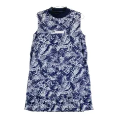 サイズ：L TOMMY HILFIGER GOLF トミー ヒルフィガーゴルフ  ハイネック ノースリーブ ワンピース ボタニカル 総柄 ネイビー系 [240101520771] ゴルフウェア レディース ストスト