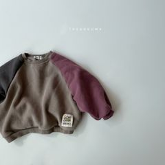 韓国子供服　裏起毛スウェット　ベビートレーナー　90cm くすみカラー　mtm