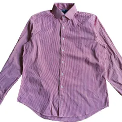 90s　polo by Ralph Lauren えんじ　ストライプシャツ