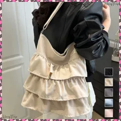 送料無料 フリルショルダーバッグ ティアードバッグ レディース 2WAY肩掛けカバン 大容量 斜め掛けナイロン鞄 a4収納可 大人可愛い 通勤通学 フリルトートバッグ韓国風 お出かけ鞄柔らかい 斜め掛けバッグ軽量 ガーリー鞄おしゃれ