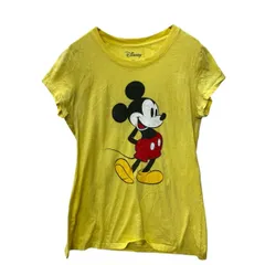 Disney 半袖 キャラクター プリントTシャツ レディース XL イエロー ディズニー 古着卸 アメリカ仕入 a704-5166