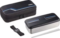 ステンレス フレッシュランチボックス 700ml 弁当箱 ラインブラック DSD-704 サーモス L-BK