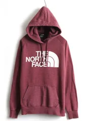 ノースフェイス プリント スウェット フード パーカー プルオーバー 裏起毛 S