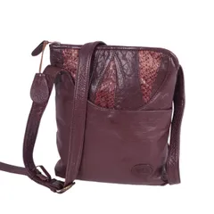 イビザ IBIZA バッグ ショルダーバッグ ロゴ レザー パイソンレザー ヘビ革 カバン レディース ボルドー