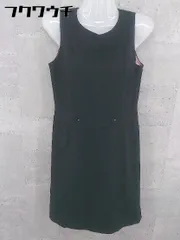 ◇ Amber アンバー バックジップ ノースリーブ 膝丈 ワンピース サイズM ブラック レディース 【中古】 【1002802262227】