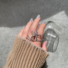 nuance petal double finger ring _フラワー ペタル ダブル フィンガー リング