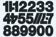（シャシャン）XIAXIN 防水 PVC製 数字 ナンバー ステッカー セット 耐候 耐水 ローマ字 数字 キャラクター 表札 スーツケース ネームプレート ロッカー 屋内外 兼用 TS-521