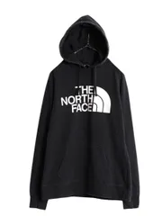 【お得なクーポン配布中!】 ノースフェイス プリント スウェット フード パーカー レディース М The North Face アウトドア プルオーバー 裏起毛 トレーナー ブラック