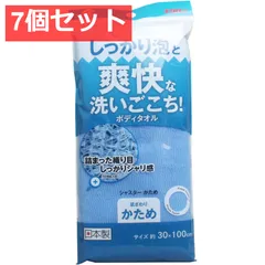7個セット 爽快な洗いごこち！ボディタオル シャスターかため ブルーのサムネイル