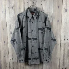 OLD True Grit 90s ヴィンテージ 厚地 トナカイ柄 ネルシャツ