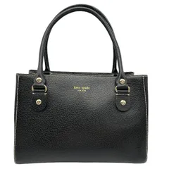 kate spade ケイトスペード スクエア トートバッグ 鞄 レディース ブラック レザー かわいい 中古 W４