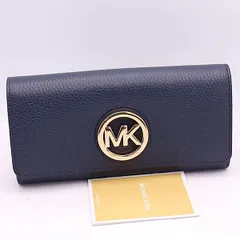 美品 マイケルコース 35D0GFTE1L 長財布 ネイビー YSD