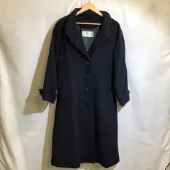 最新情報 美品 RECENT 女優襟 Aライン ロングコート カシミヤ100% PIECE ジャケット・アウター