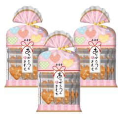 金吾堂製菓 ありがとうのきもち 15枚入り ハート型 せんべい しょうゆ味 3袋セット