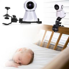 Petyoung ベビーカメラモニターマウントブラケット 360度回転可能 調節可能なホルダー 柔軟なカメラスタンド ベビーベッド保育園用