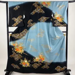 アンティーク　小紋　銘仙　菊　青海波　着物　104a d bc85ac8fafc0501b8a3ae65d5a41da