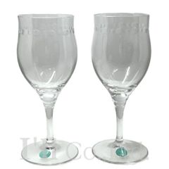 Tiffany&Co.　ティファニー　スウィング　OF　ワイングラス　2客セット　クリスタルガラス　クリア　ブランド食器　西洋食器　インテリア食器　テーブルウェア　ペアグラスセット　ドットカット　透明　酒器　【中古】【74887】
