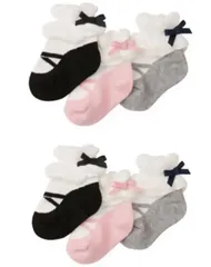 新品６足 7〜9㎝ ベビーソックス フェイクシューズ 三色 セレモニー お祝い