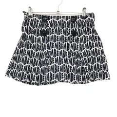 マスターバニー スカート 白×黒 ロゴ総柄 内側インナーパンツ  レディース 0(S) ゴルフウェア MASTER BUNNY EDITION