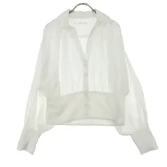 KBF ケービーエフ 長袖 クロップド コットンシャツ F アイボリー レディース 古着