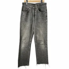 リーバイス Levi's 516 デニムパンツ ジーンズ 裾カットオフ ウォッシュ加工 黒 29 デニム レディース