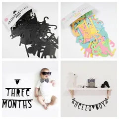 アルファベット　バナー　誕生日　バースデー　飾り　飾りつけ　インテリア　月齢