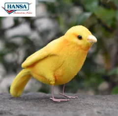 HANSA 7643 カナリア 9cm SERINUS CANARIA カナリアイエロー 黄色 小鳥 ぬいぐるみ ハンサ もふもふ 動物 犬 猫 鳥 うさぎ ペンギン アニマル 置物 人形 フィギュア 大きい 実物大 大型