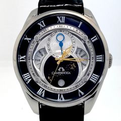 【美品】シチズン　カンパノラ　CAMPANOLA　BU0020-03A　8730-T018033　エコドライブ　ムーンフェイズ　トリプルカレンダー　革ベルト