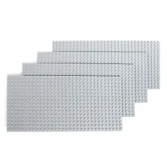 INIBUD 基礎板 ブロック プレート クラシック 互換性 両面 16×32ポッチ (ライトグレー×4枚)