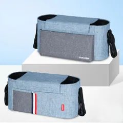 ☆ ブルー ☆ ベビーカー用バッグ マルチポケット insular46  ベビーカーバッグ 多機能 収納 ベビーカー バッグ ショルダーバッグ 2way おしゃれ お洒落 シンプル マザーズバッグ ショルダー マザーバッグ ママバッグ マザーズバック