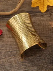 ジュエリー レディース ブレスレット バングル 1個 ヴィンテージ 長い 金属製 波状 フローラル カフブレスレット、ファッション パーソナライズ オープン バングル アンクレット、調整可能