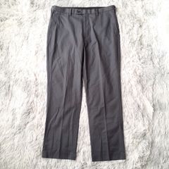 ユニクロ UNIQLO【85】メンズ スラックス グレー ブルー系 ハイウエスト シンプル カジュアル 単色