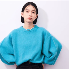 ADAM ET ROPE'（アダムエロペ）の「【WEB限定】FOXWOOLミックスボリュームニットプルオーバー（ニット/セーター）」