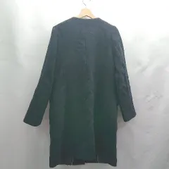 ◇ ⊇ green label relaxing UNITED ARROWS ノーカラー 長袖 コート サイズ44 ネイビー レディース E  【1503050005906】