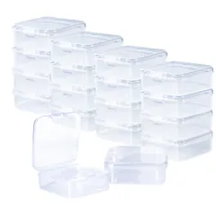 【数量限定】詰め替え容器 小物収納ケース 化粧品 工芸品用 ビーズ収納 5.4*5.4*2cm 蓋付き 透明 18個セット 正方形 小物入れ 小分けケース プラスチック Dasofine