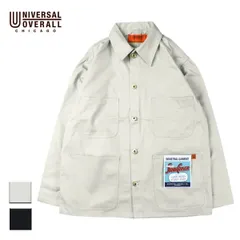 【新品】 UNIVERSAL OVERALL ユニバーサルオーバーオール COVERALL JACKET メンズ/レディース アイボリー/ブラック M-L U23134225