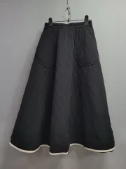 55 77)キルティング フレア スカート