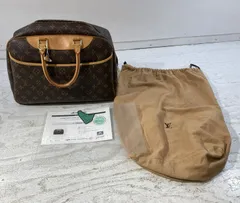 LOUIS VUITTON◆ボーリング・ヴァニティ_モノグラム・キャンバス_BRW/PVC/BRW ルイヴィトン ヴァニティ ドーヴィル モノグラム ハンドバッグ LOUIS