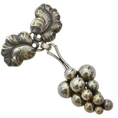 GEORG JENSEN ジョージジェンセン ブローチ ピンブローチ アクセサリー ムーンライト グレープ 葡萄 SV925 シルバー 217A