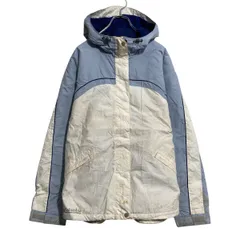 Columbia マウンテンパーカー XL ホワイト ライトブルー レディース ビッグサイズ アウトドア 古着卸 アメリカ仕入 a612-5961