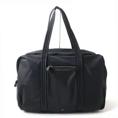 極美品☆定価139700円 Anya Hindmarch アニヤハインドマーチ 24HOUR リサイクルナイロン ボストンバッグ/トラベルバッグ ブラック 保存袋付のサムネイル