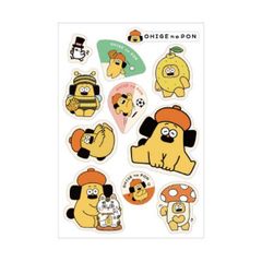 （まとめ買い）サンビー 何にでも貼れる マルチステッカー おひげのポン アクティブ ポンちゃん MLS-OP03 【×3セット】