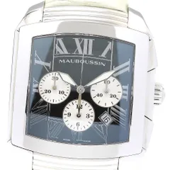 365 MAUBOUSSIN モーブッサン クロノグラフ スクエア 腕時計 365