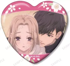 【中古】バッジ・ビンズ 瀬名垣一咲＆宇藤啓弥(B) 「お嬢と番犬くん トレーディング場面写ハート型缶バッジ」