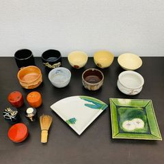 お茶道具 茶碗 菓子皿 茶筅 茶入れ等 まとめ セット