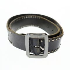 【良品】HEAD PORTER PLUS スタッズ デザイン ベルト 黒×メタル 良品】HEAD PORTER PLUS スタッズ デザイン ベルト 黒×メタル