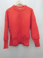 ◇ AER ADAM ET ROPE' サイドスリット ビタミンカラー 長袖 ニット セーター サイズF オレンジ系 レディース P 【1308240000514】