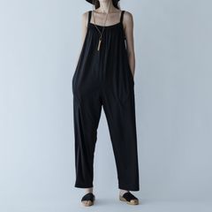 yuni 高密度Cotton/Linen オールインワン 黒 Sサイズ - メルカリ
