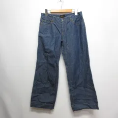 エルエルビーン L.L.BEAN ストレート ワイド デニム パンツ ジーンズ 4P インディゴ コットン リネン 麻混 ジッパーフライ アウトドア 正規品