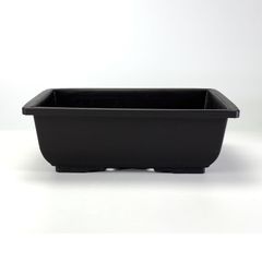 プラ鉢 7.5号 長角鉢 こげ茶 幅23.5cm×奥行17.6cm×高さ7.9cm 